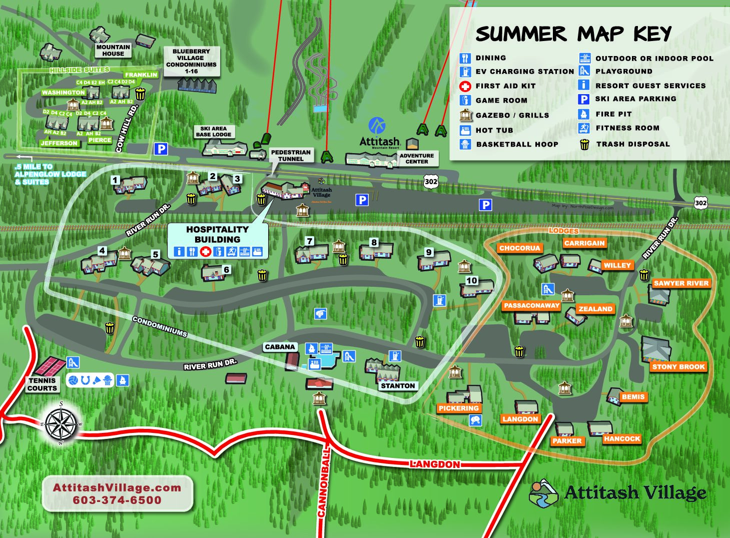 attitash mountain village resort map